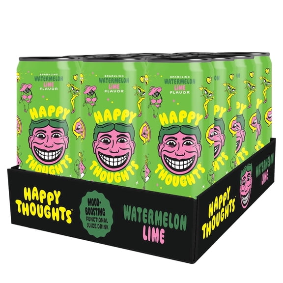 Illicit Elixirs Watermelon Lime Thirst Trap - Sparkling Juice Drink - Supports Dopamine Production - 12 Pack - 12 Oz Cans