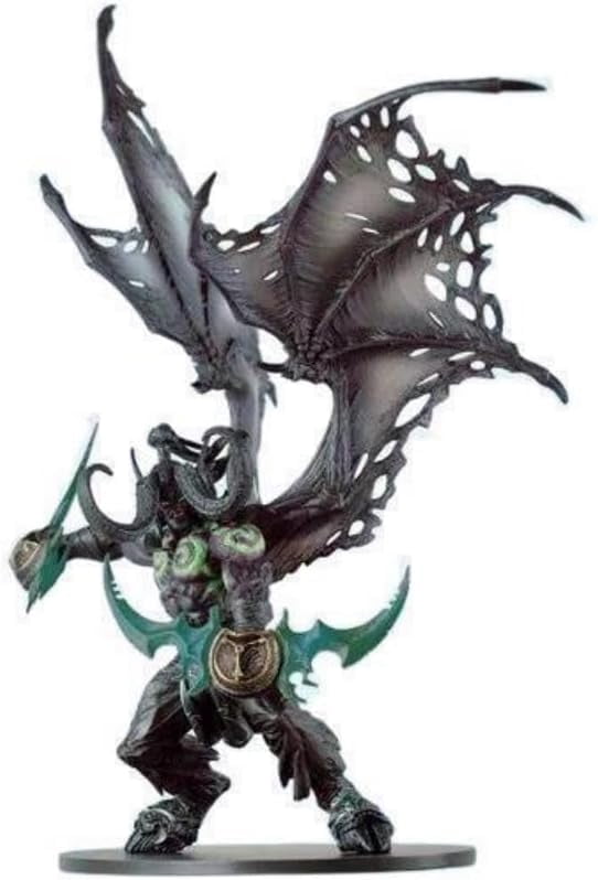 Illidan Figure Demon Form Illidan Stormrage Anime Figures 20cm/7.9inch Handmade PVC Cartoon Manga Game Character Model Decoration Craft Gift