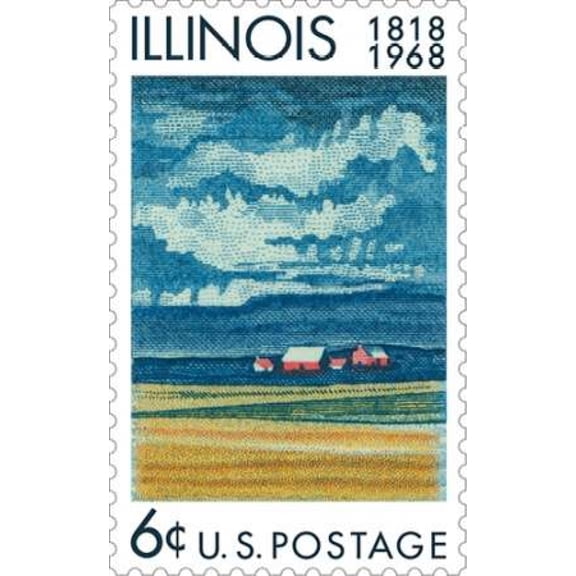 Illinois Anniversary Canvas Art - US POSTAL SERVICE (12 x 18)
