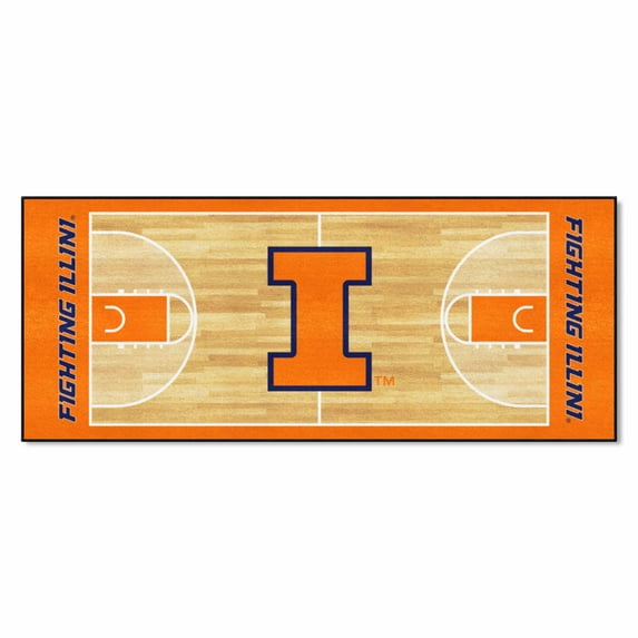 Illinois Basketball Court Runner 30"x72"