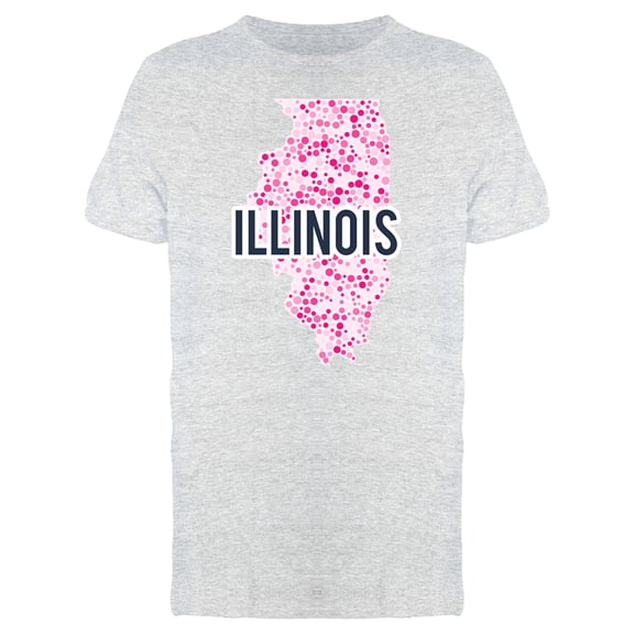 Illinois Dotted Map Ts Tee Men's -Image by Shutterstock
