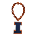thumbnail image 1 of Illinois Fighting Illini Big Chain Necklace - Orange - 34” Plastic Chain - EVA Foam Logo, 1 of 2
