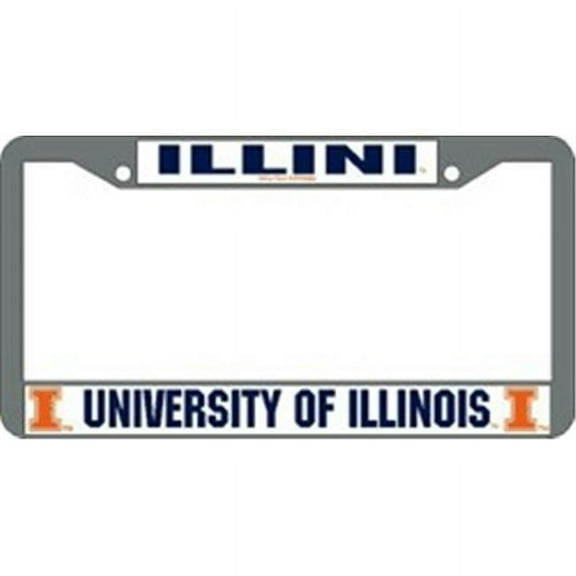 Illinois Fighting Illini Chrome License Plate Frame