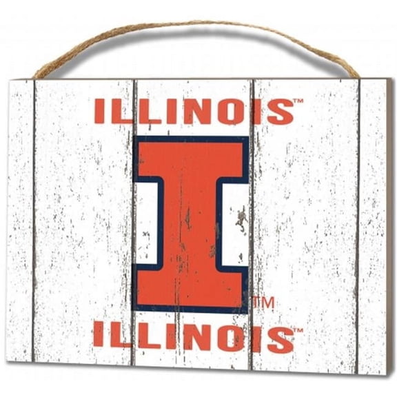 Illinois Fighting Illini Small Plaque - Weathered Logo