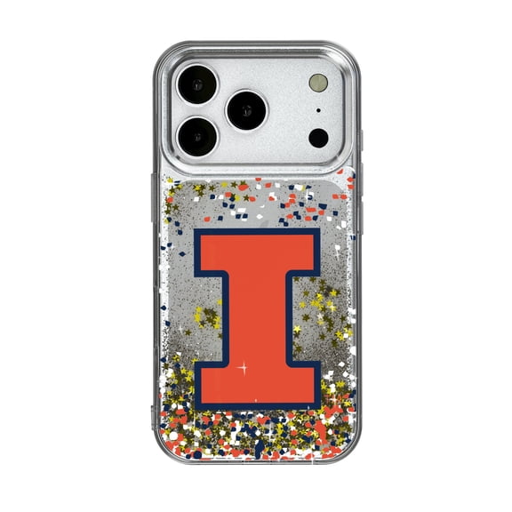 Illinois Fighting Illini iPhone Glitter Confetti Design Case