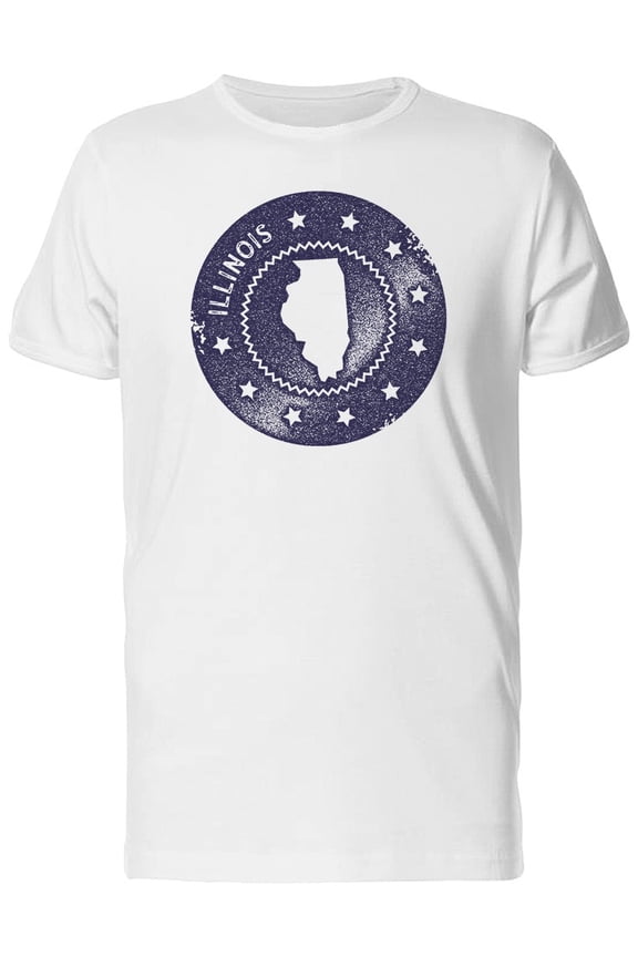 Illinois, Grunge Map Tee Men's -Image by Shutterstock