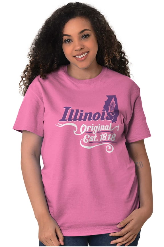 Illinois IL Corn State Shape Filagree Women's Plus Size Graphic Tee Brisco Brands 4X