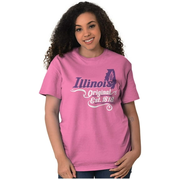 Illinois IL Corn State Shape Filagree Women's Graphic T Shirt Tees Brisco Brands S