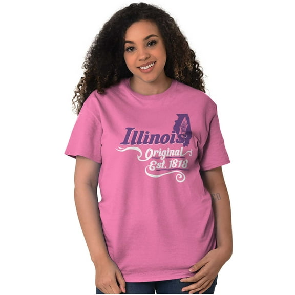Illinois IL Corn State Shape Filagree Women's Plus Size Graphic Tee Brisco Brands 2X