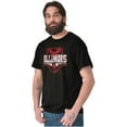thumbnail image 1 of Illinois IL Pride Gameday Spirit Cool Plus Size Crewneck Graphic Tee Shirt Brisco Brands 3X, 1 of 3