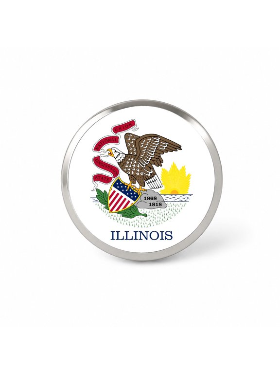Illinois IL State Flag Backpack Hat Novelty Lapel Pin