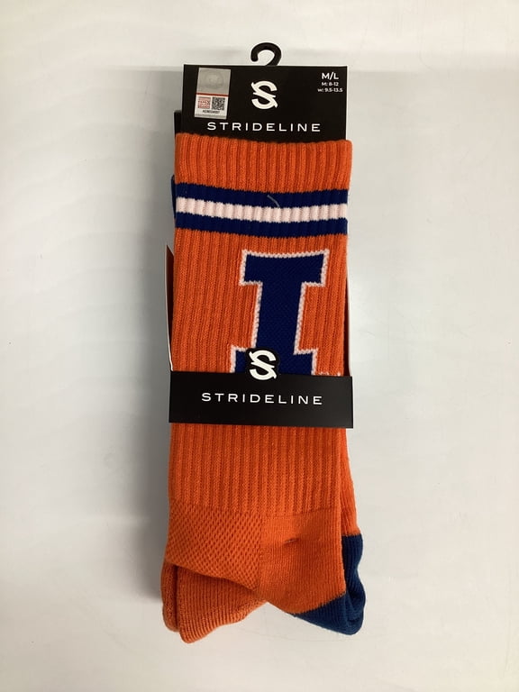 Illinois Ilini Adult 2-Pack Crew Socks Size M/L