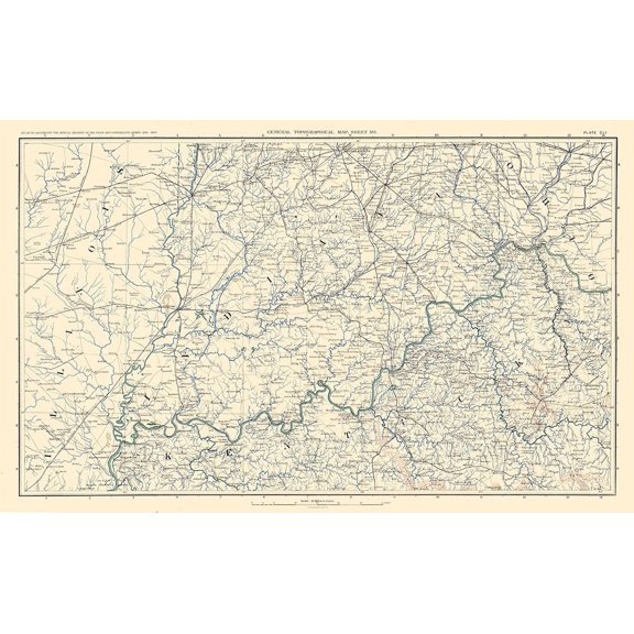 Illinois Indiana Kentucky Ohio - Bien 1894 Poster Print by Bien Bien (36 x 24) # CWUS0071
