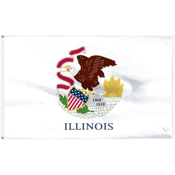 Illinois Indoor Flag 3' x 5' Nylon
