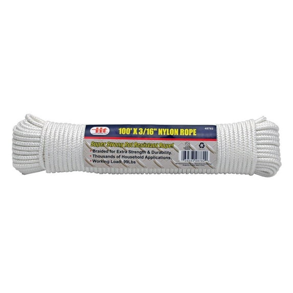 "Illinois Industrial Tool 100' x 3/16"" Nylon Rope"