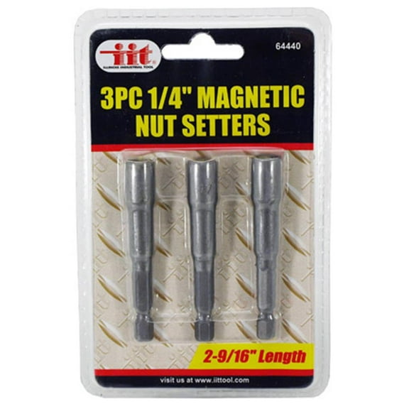 "Illinois Industrial Tool 3-pc. 1/4"" Magnetic Nut Setters"