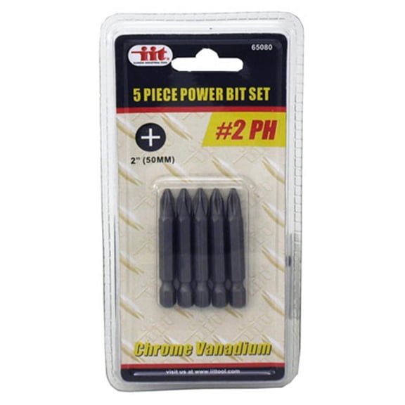 "Illinois Industrial Tool 5-pc. Power Phillips Bit Set"