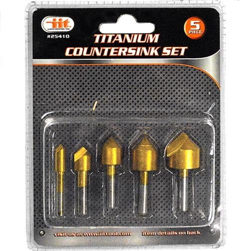 5-pc. Titanium Countersink Bit Set