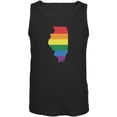 thumbnail image 1 of Illinois LGBT Gay Pride Rainbow Black Adult Tank Top - 2X-Large, 1 of 1