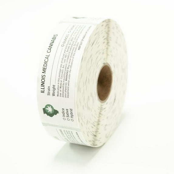 Illinois Medical Cannabis Rx Direct Thermal Compatible Labels