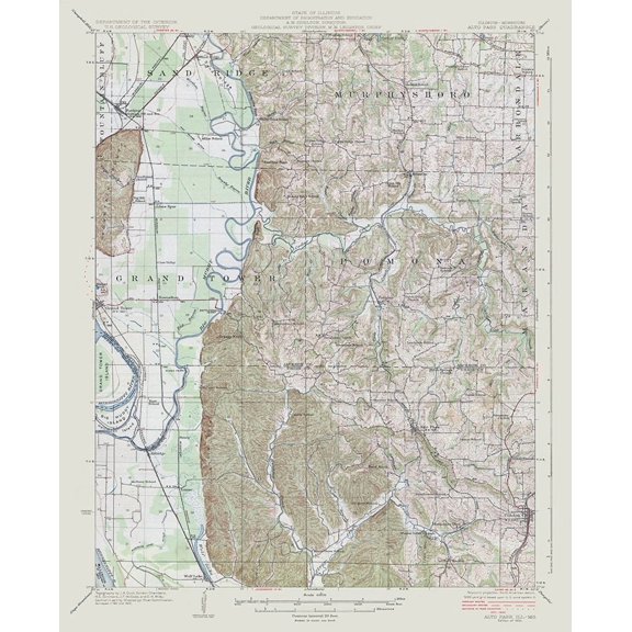 Illinois Missouri Alto Pass Quad - USGS 1922 Poster Print by USGS USGS (24 x 36) # ILAP0001