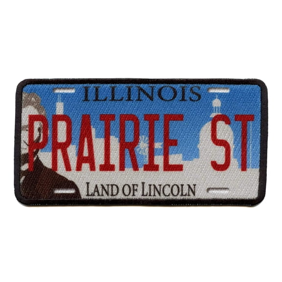 Illinois Prairie License Plate Patch Land Of Lincoln Sublimated Iron On