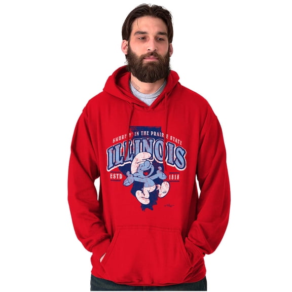 Illinois Prairie State IL Smurfs Hoodie Sweatshirt Women Men Brisco Brands S