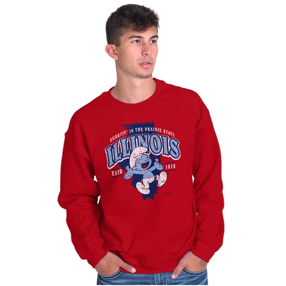 Illinois Prairie State IL Smurfs Sweatshirt for Men or Women Brisco Brands M
