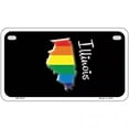 thumbnail image 1 of Illinois Rainbow Metal Novelty License Plate 7" x 4" Motorcycle, 1 of 1