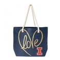 thumbnail image 1 of Little Earth 100651-UILL-NAVY-GOLD NCAA Womens Rope Tote - Illinois Fighting Illini, Navy Gold, 1 of 1
