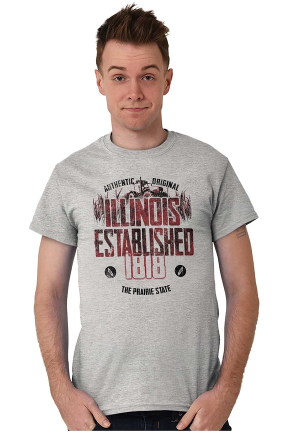 Illinois Rugged Outdoors Tractor Men's Graphic T Shirt Tees Brisco Brands L