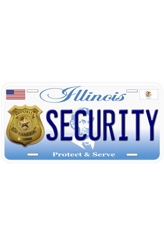 Illinois Security Novelty Car Auto License Plate