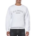 thumbnail image 1 of Illinois, Springfield Text. Men Sweatshirt, Male Medium, 1 of 4