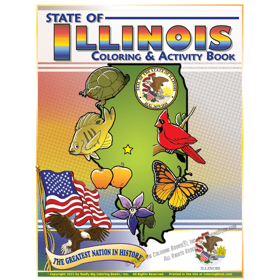 Illinois State Coloring Book 8.5 x 11