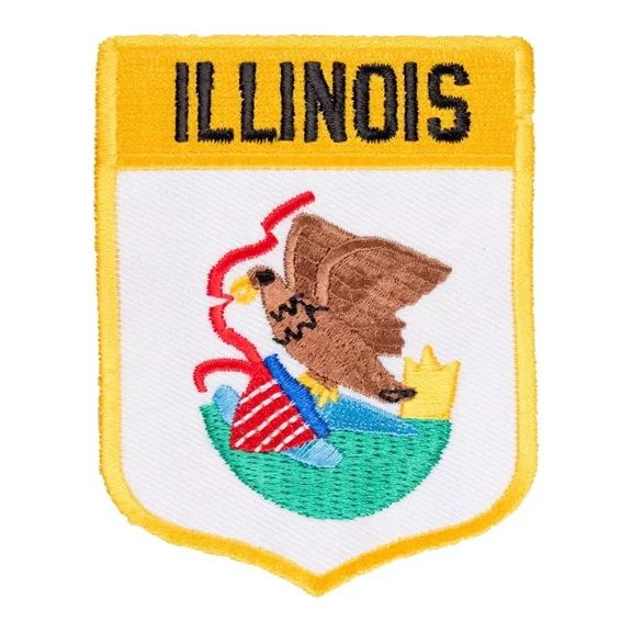 Illinois State Flag Shield Patch, United States of America Patches