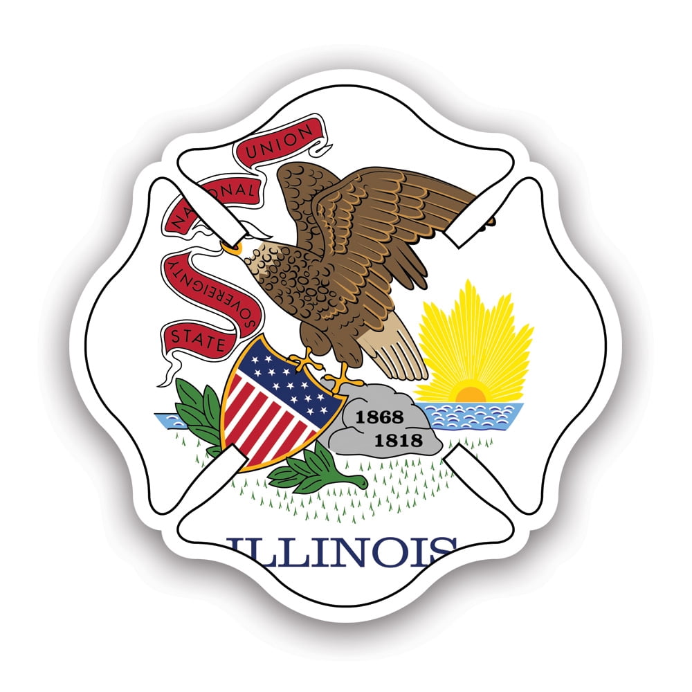 4 Custom Maltese Cross Vinyl Decals For Fire Department – Outdoor Laminated, Multicolor