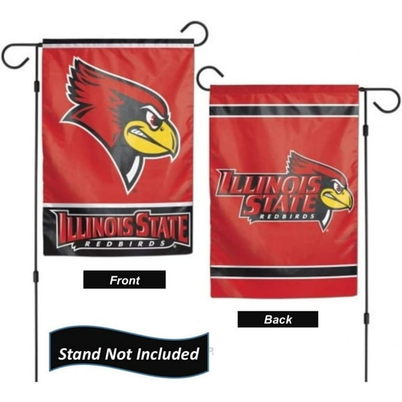 Illinois State Redbirds 12.5 x 18" Double Sided Yard and Garden College Banner Flag is Printed in The USA,