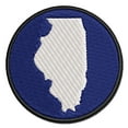 thumbnail image 1 of Illinois State Silhouette Applique Multi-Color Embroidered Hook & Loop Patch - 3.5 Inch Large, 1 of 5