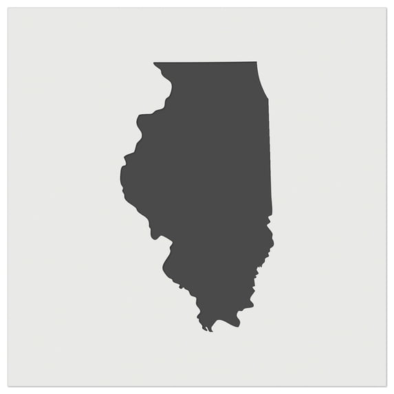 Illinois State Silhouette DIY Cookie Wall Craft Stencil - 4.5 Inch