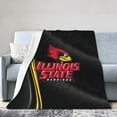 thumbnail image 1 of Illinois State University Logo Fleece Blanket, Very Soft Microfiber Flannel Blanket for Couch Warm and Cozy for All Seasons, 1 of 6