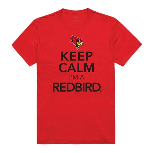 Illinois State University Redbirds Keep Calm Tee T-Shirt Red Large