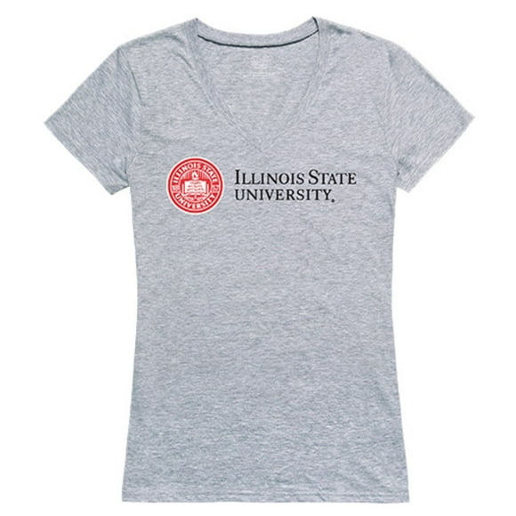 Illinois State University Redbirds Women's Seal Tee T-Shirt Heather Grey XXL