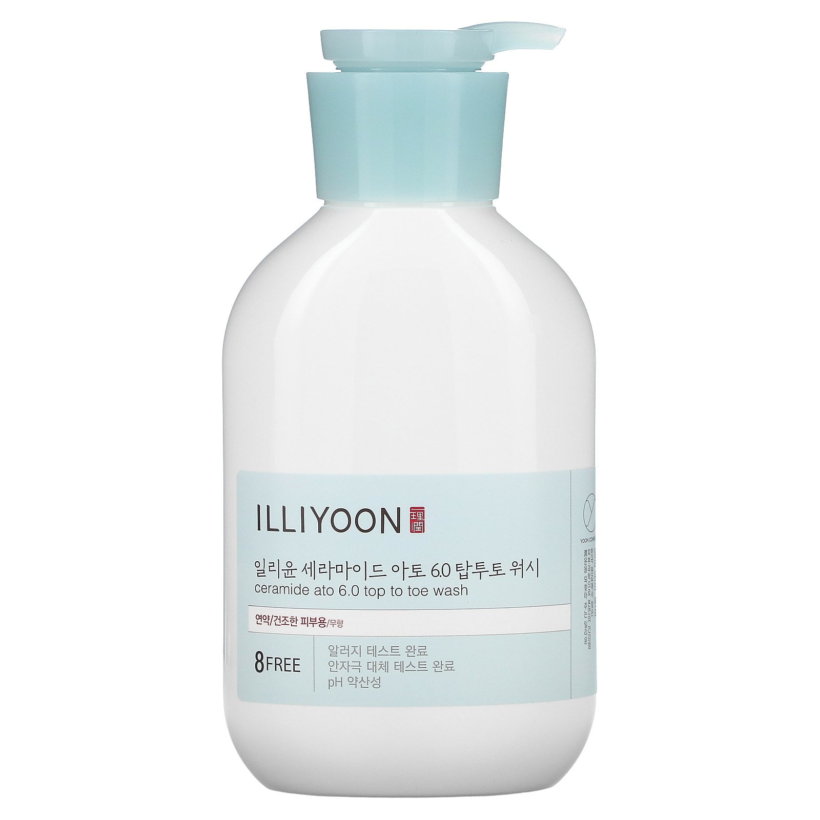 Illiyoon Ceramide Ato 6.0 Top to Toe Hydrating Body Wash, Unscented, 16.9 fl oz