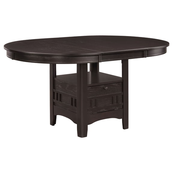 Illkirch Espresso Oval Extension Leaf Dining Table
