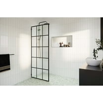 Illume 36.25 in. x 78 in. Wall Hinged Glass Shower Enclosure