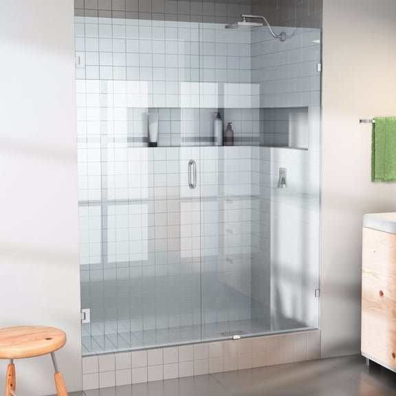 Illume 38.5 in. x 78 in. Wall Hinged Glass Shower Enclosure
