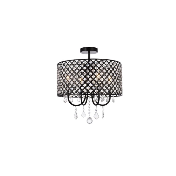Illume 4 Light Flush Mount in black