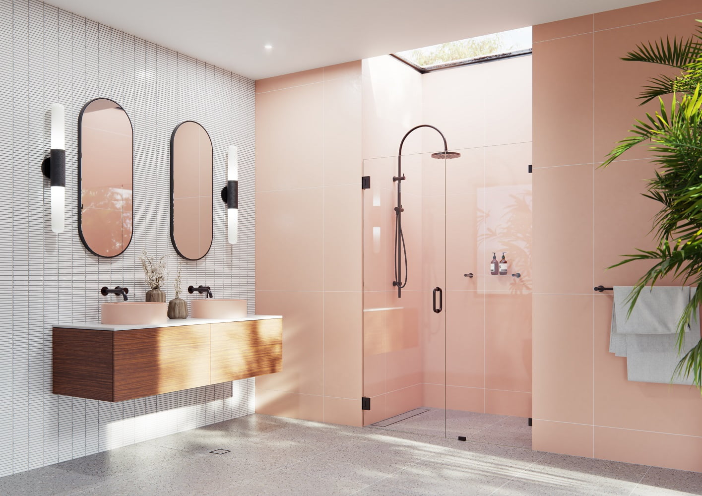 Illume Frameless Oil Rubbed Bronze Glass Shower Door, 78" x 45.25"