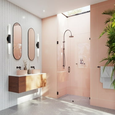Illume 56.5 in. x 78 in. Wall Hinged Glass Shower Enclosure