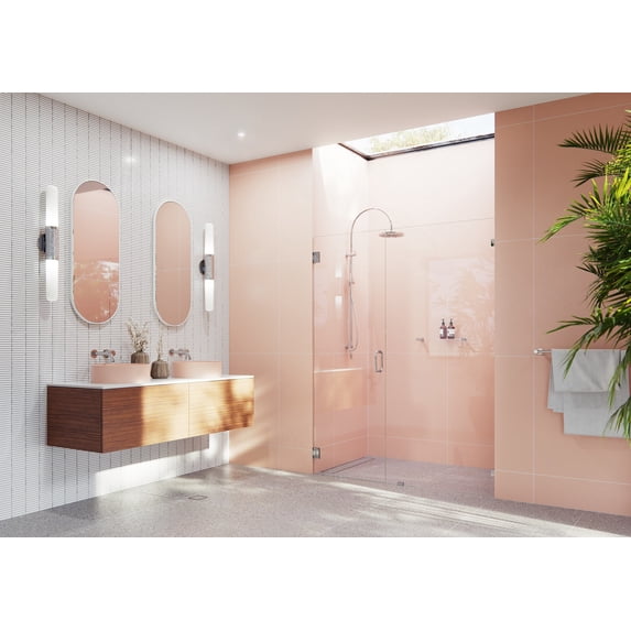 Illume 56 in. x 78 in. Wall Hinged Glass Shower Enclosure